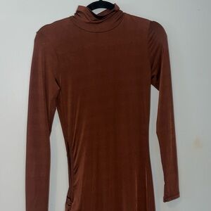 Floor Length Brown Dress